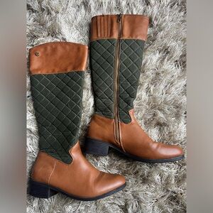 Náutica 8.5 brown and green riding boots - used good condition.  See pics